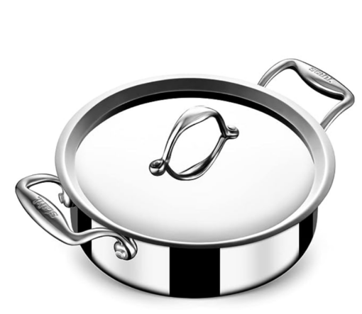 Stahl Triply Stainless Steel Artisan Cook & Serve Casserole with Lid, 4822, 22cm, 3L - Image 2